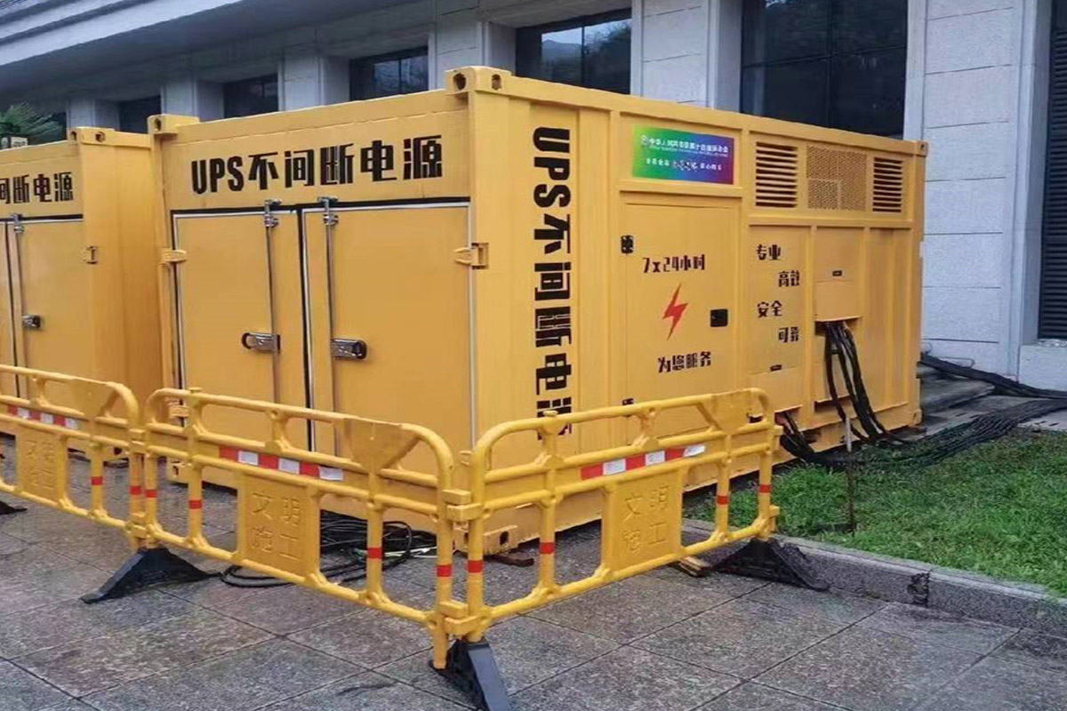 淮阳发电机租赁施工现场