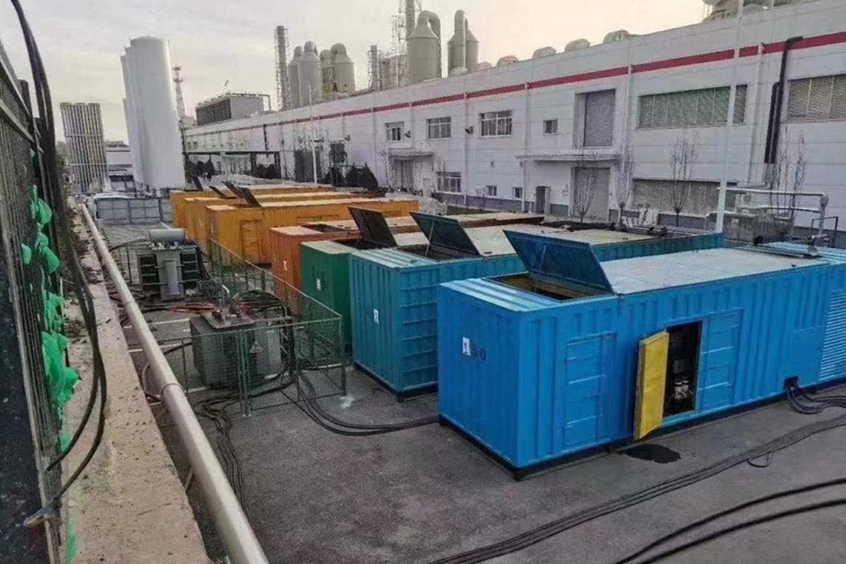 淮阳发电机租赁施工现场